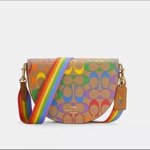 Coach crossbody rainbow bag.